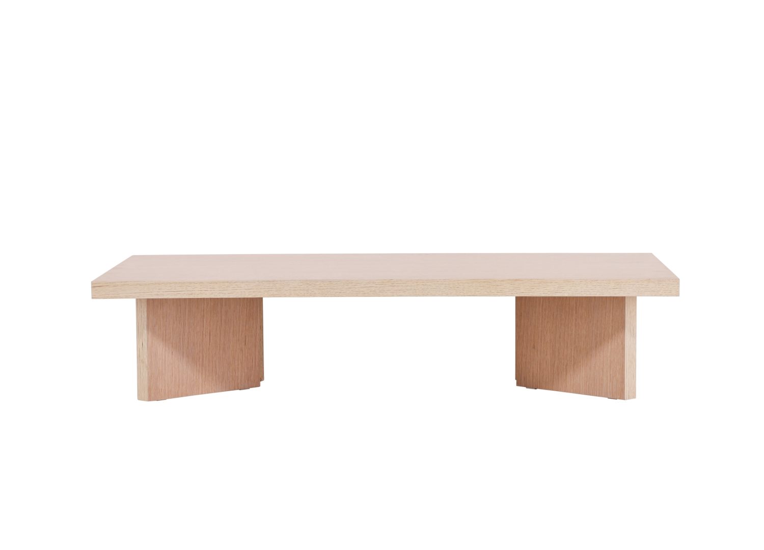 Table basse Bassholmen MDF blanchi 140 cm sur fond blanc