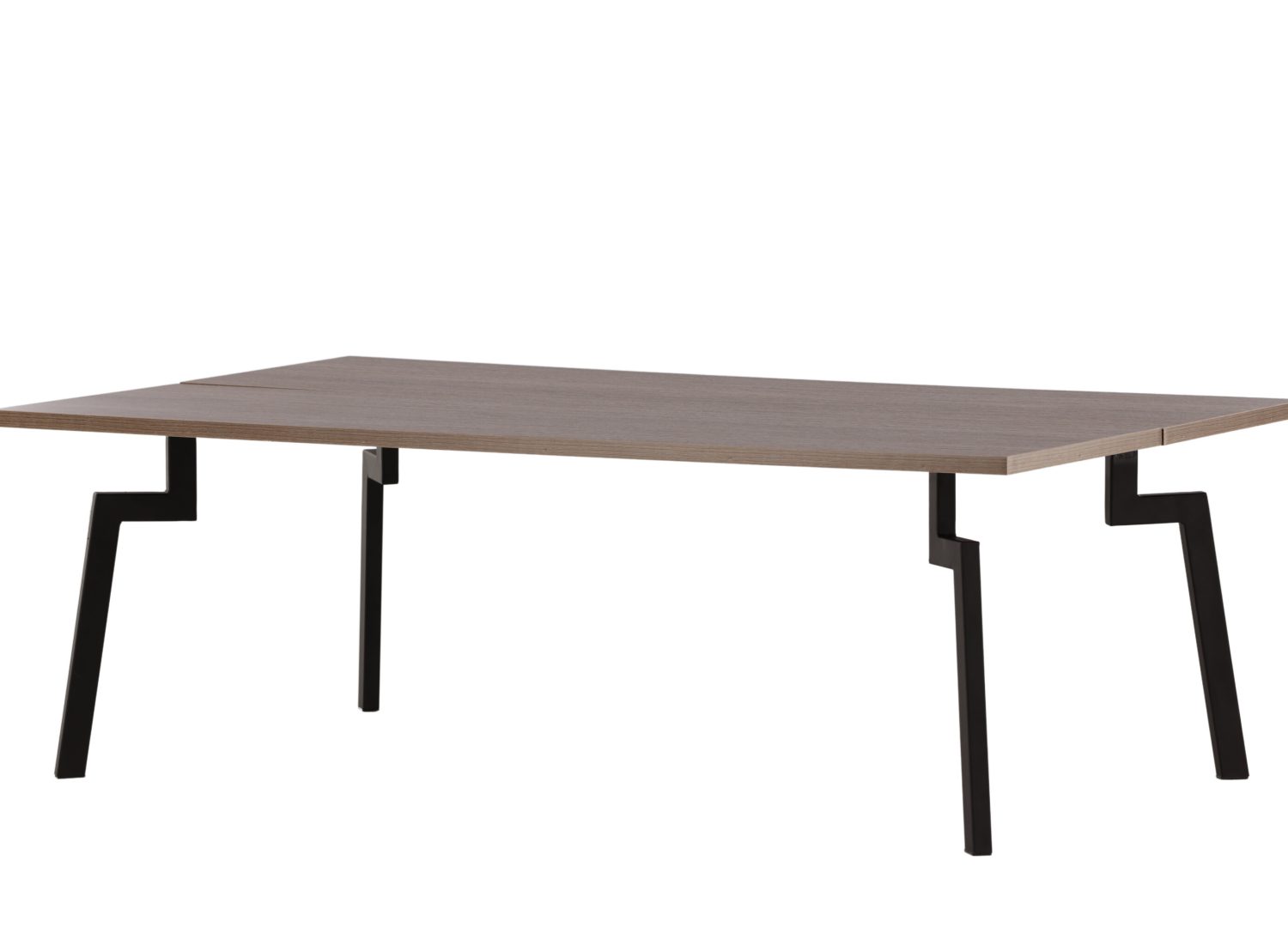 Vue produit de la table basse Bethan noyer en MDF
