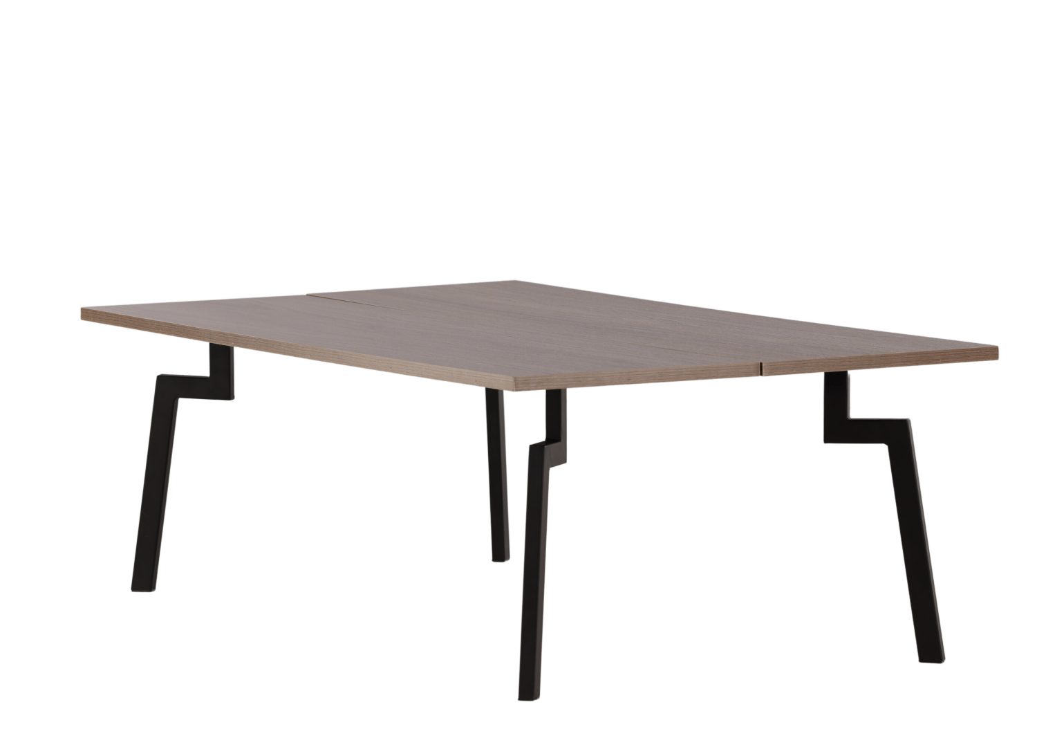 Vue produit de la table basse Bethan noyer en MDF