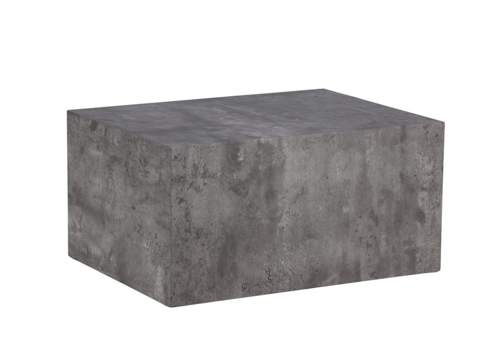 Table basse bloc gris foncé chiné 80 cm