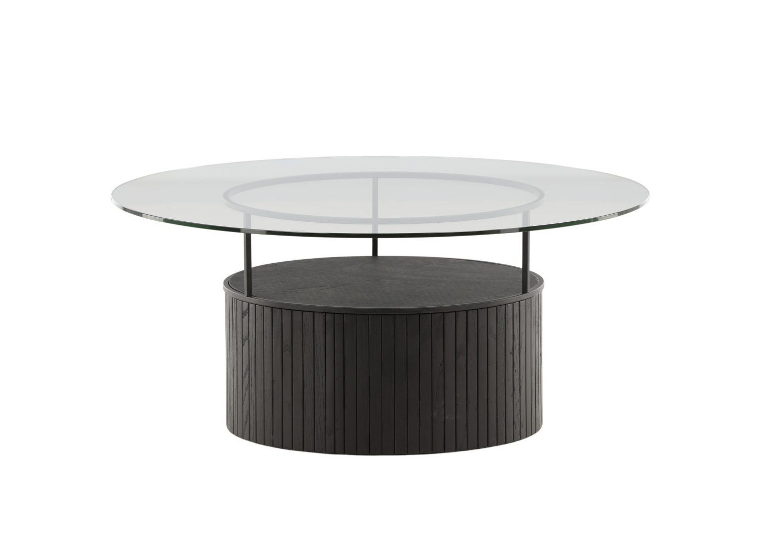 Vue produit de la table basse Bovall noir en frêne