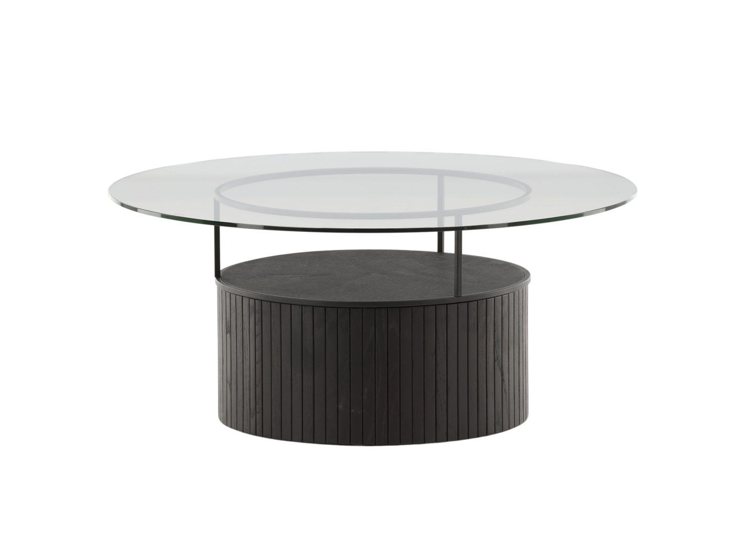 Vue produit de la table basse Bovall noir en frêne