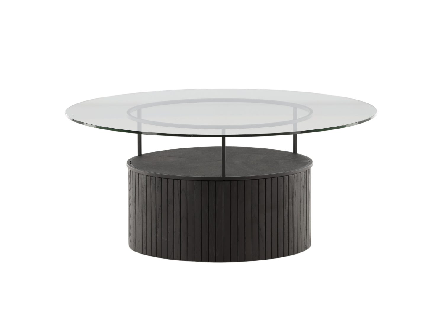 Vue produit de la table basse Bovall noir en frêne