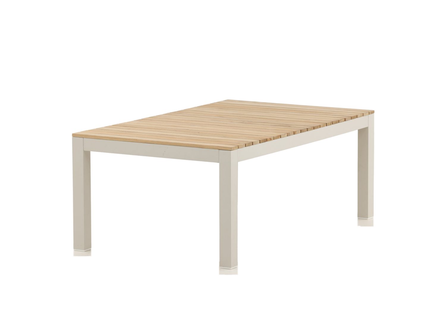 Vue produit de la table basse Brasilia beige en teck