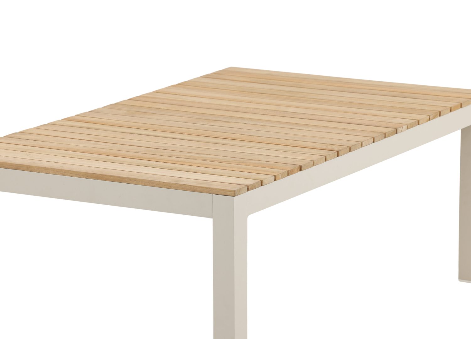 Vue produit de la table basse Brasilia beige en teck