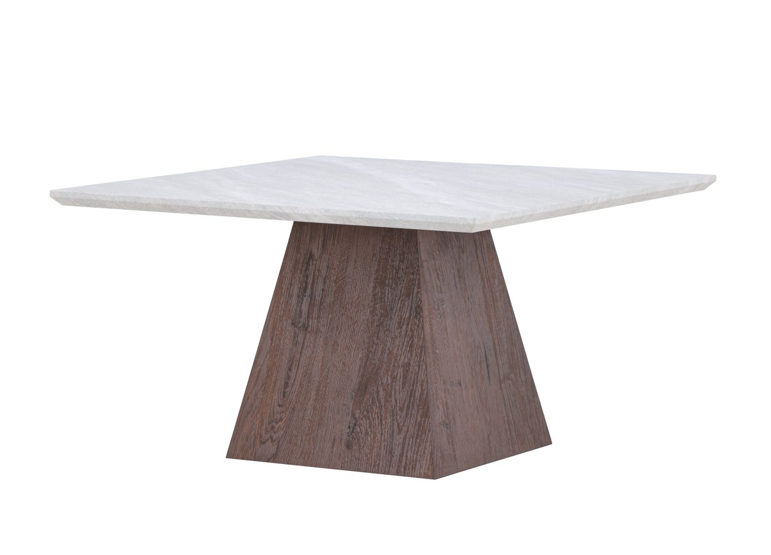 Vue produit de la table basse Cael gris clair en effet pierre