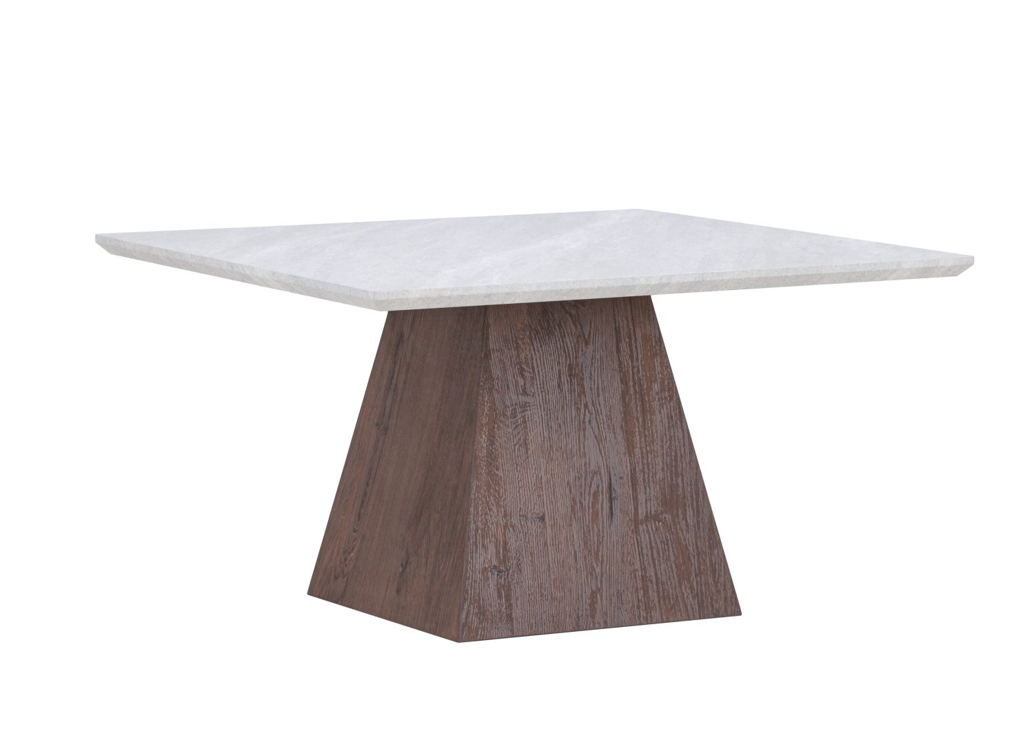 Vue produit de la table basse Cael gris clair en effet pierre