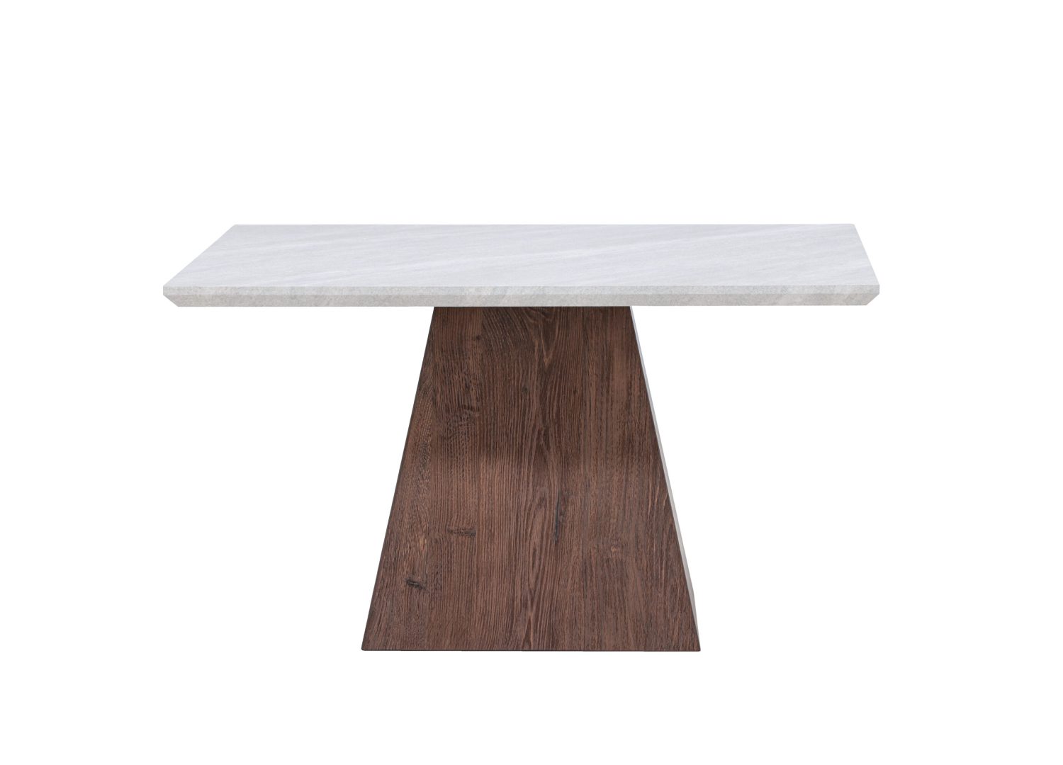 Vue produit de la table basse Cael gris clair en effet pierre
