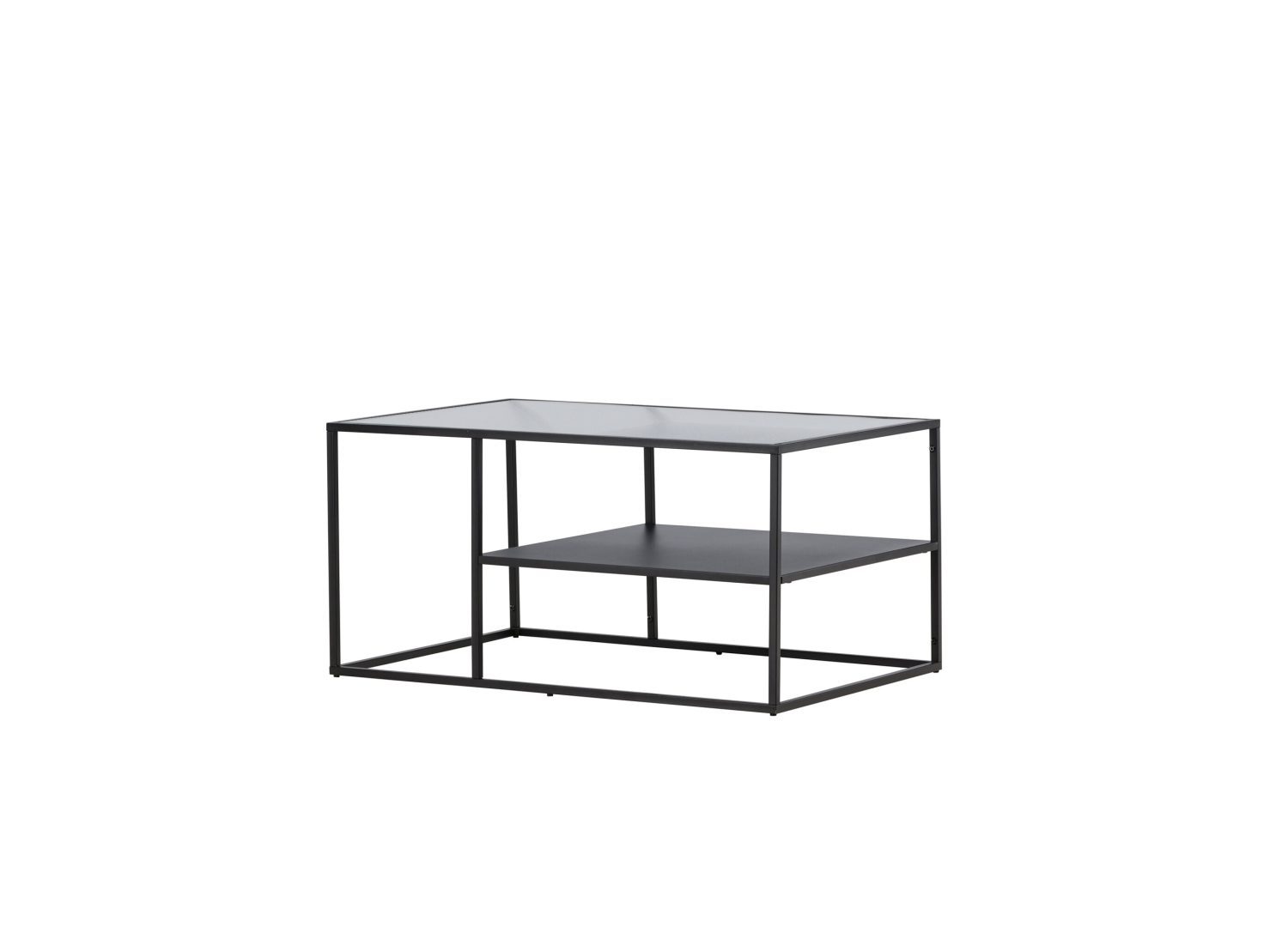 Vue produit de la table basse Campinas noir en acier