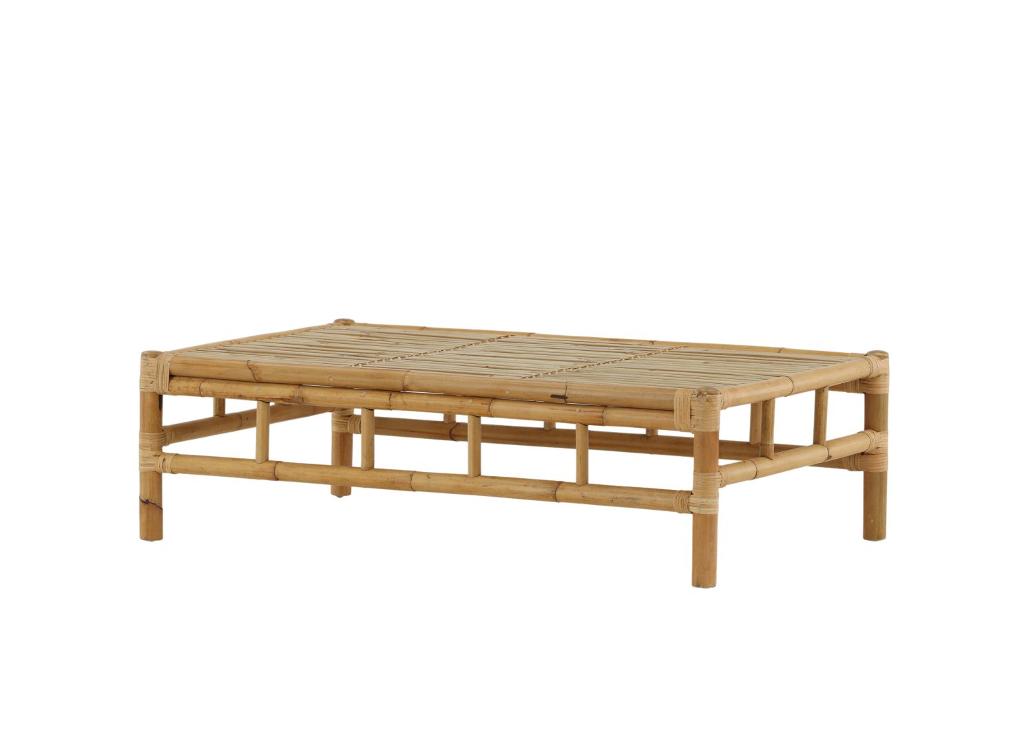 Vue produit de la table basse Cane naturel en rotin