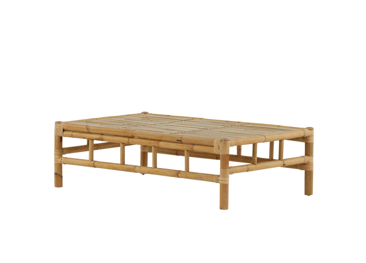 Vue produit de la table basse Cane naturel en rotin