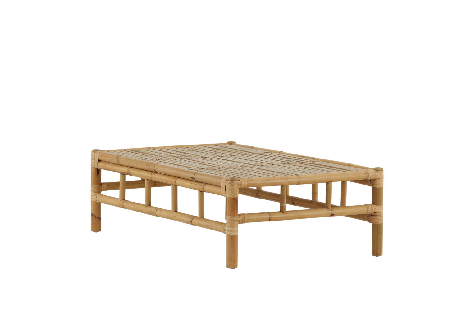 Vue produit de la table basse Cane naturel en rotin
