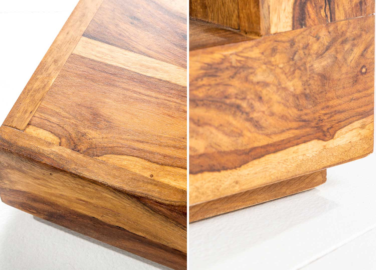 Table basse carrée en sesham 60 cm Sevian