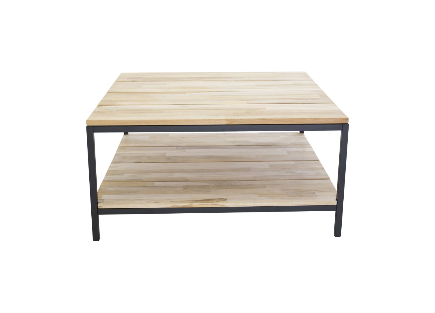 Vue produit de la table basse Cirebon naturel en teck