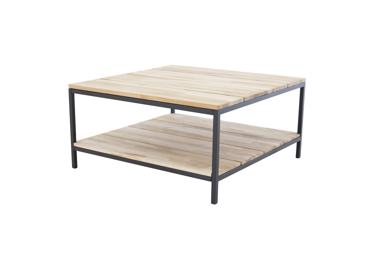 Vue produit de la table basse Cirebon naturel en teck