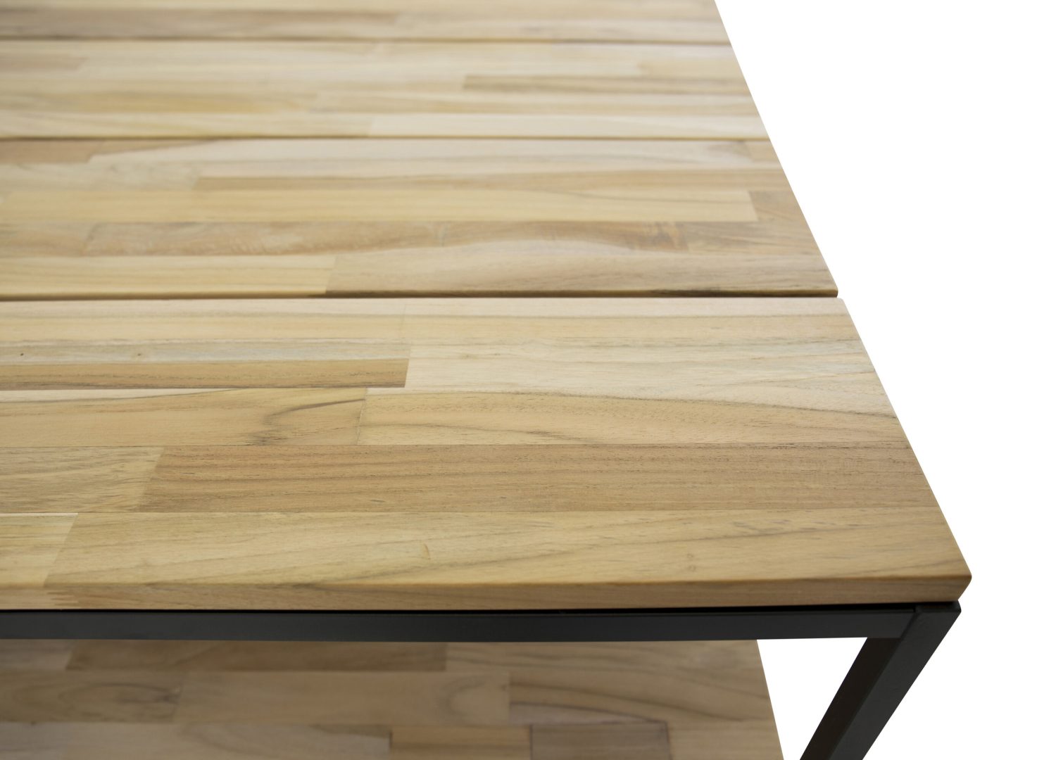 Vue produit de la table basse Cirebon naturel en teck