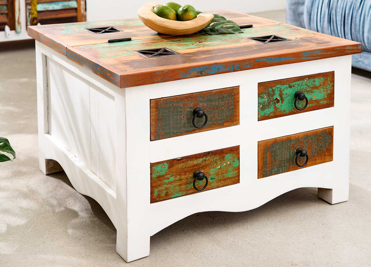 Table basse coffre de rangement 70 cm