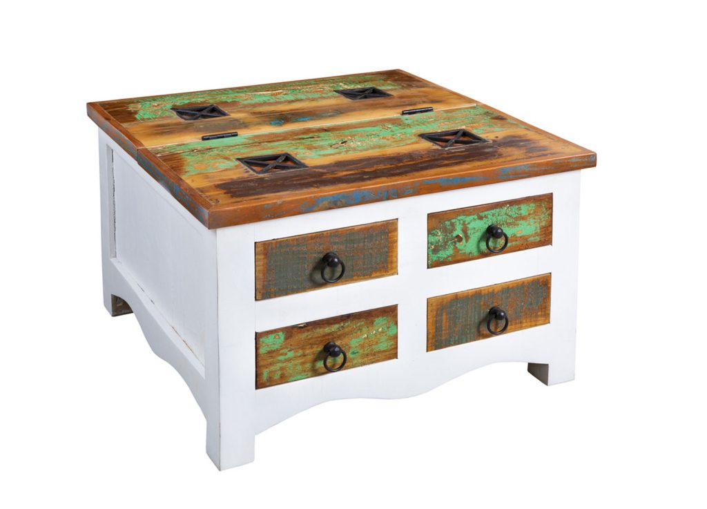 Table basse coffre de rangement 70 cm