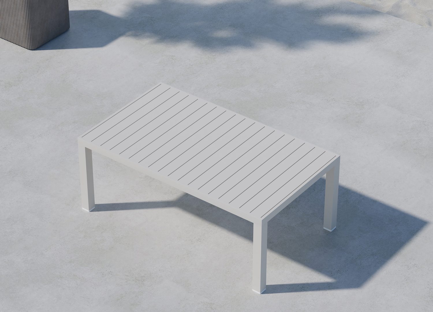 Table basse Copacabana beige dans un salon contemporain