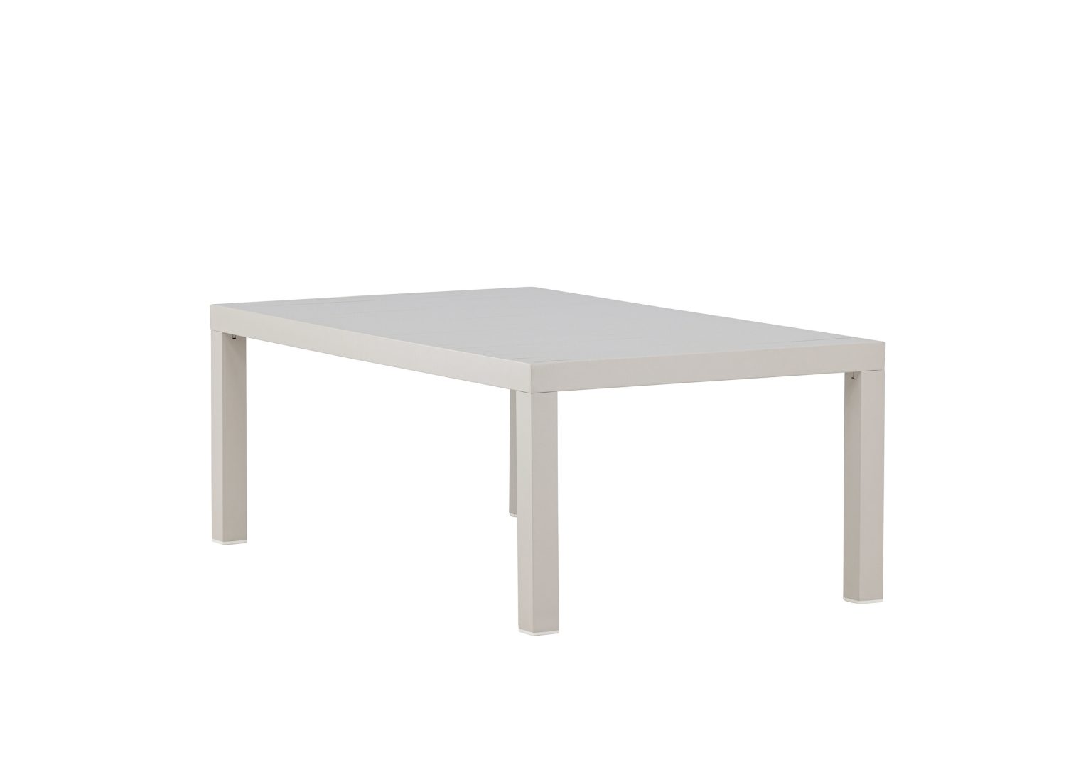 Vue produit de la table basse Copacabana beige en aluminium