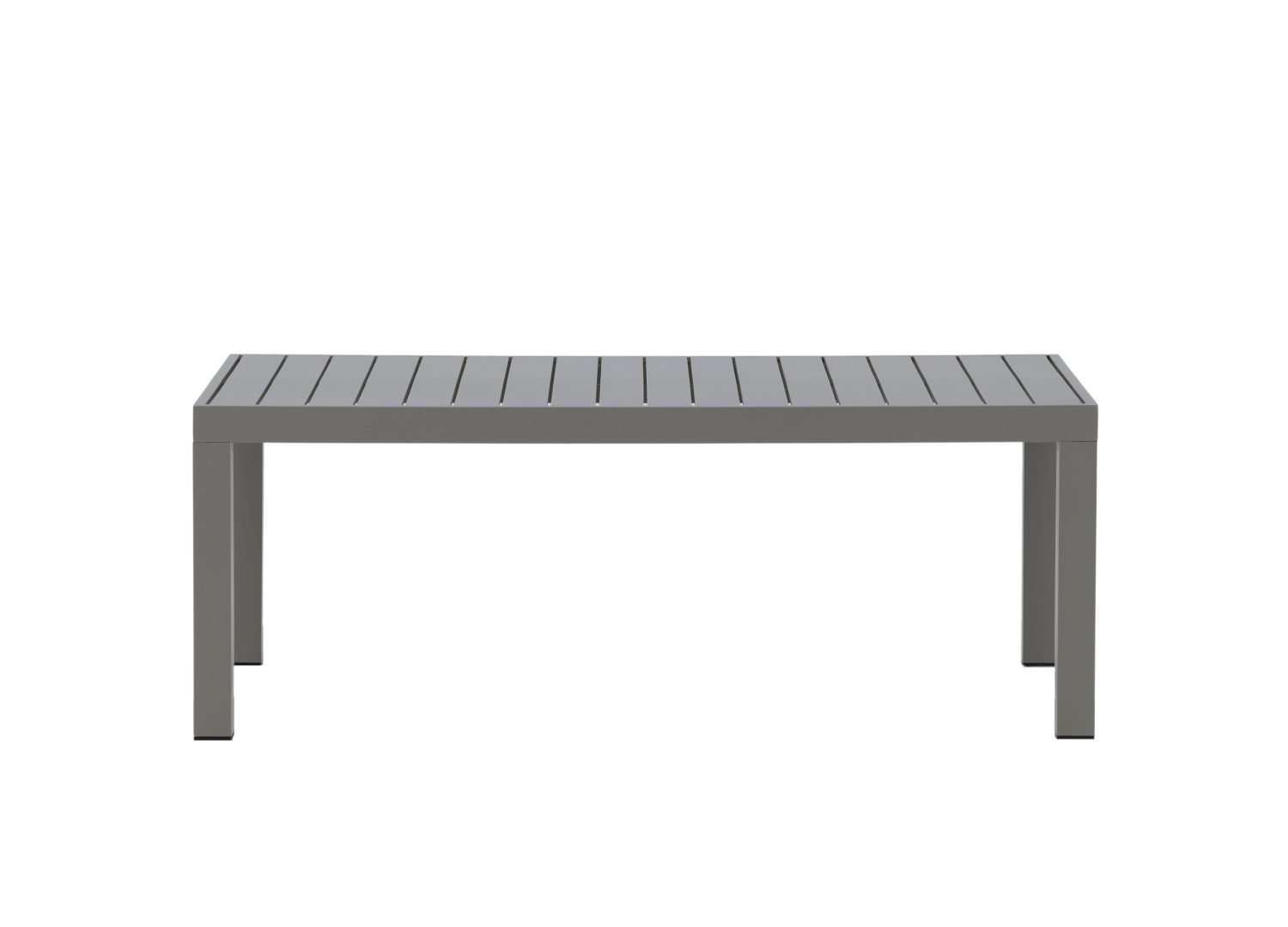 Vue produit de la table basse Copacabana kaki en aluminium