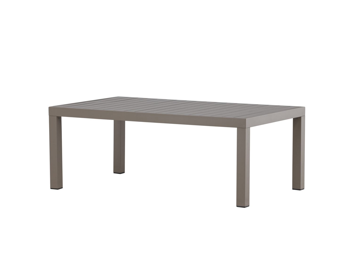 Vue produit de la table basse Copacabana marron en aluminium