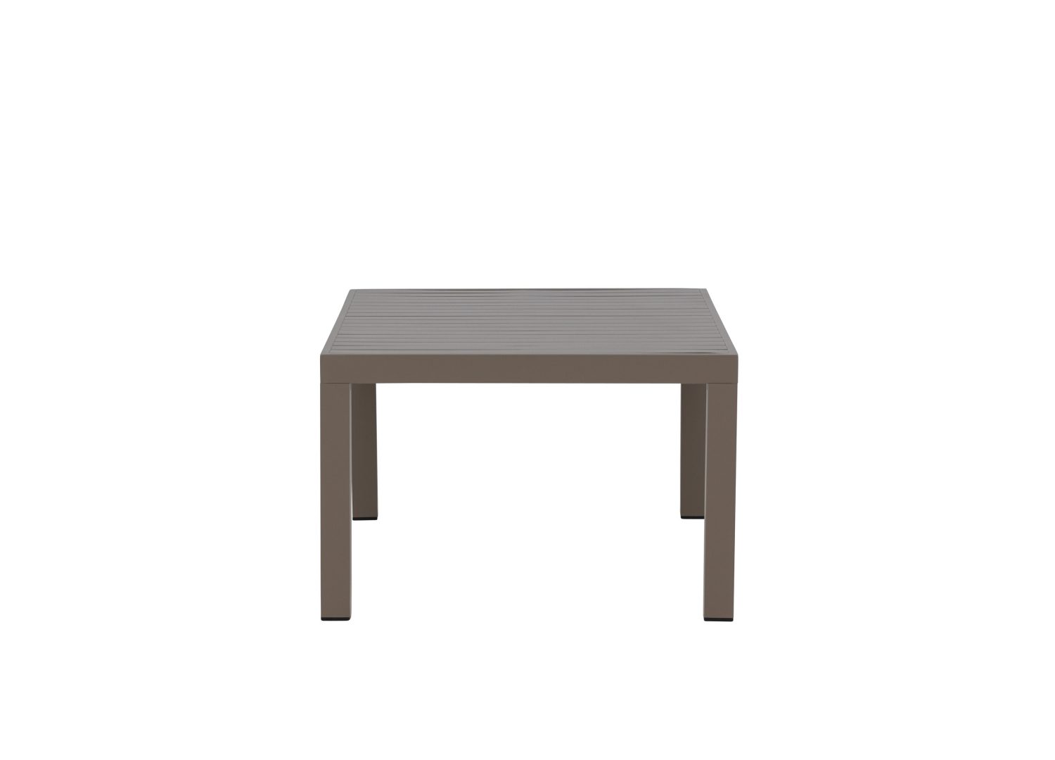 Vue produit de la table basse Copacabana marron en aluminium