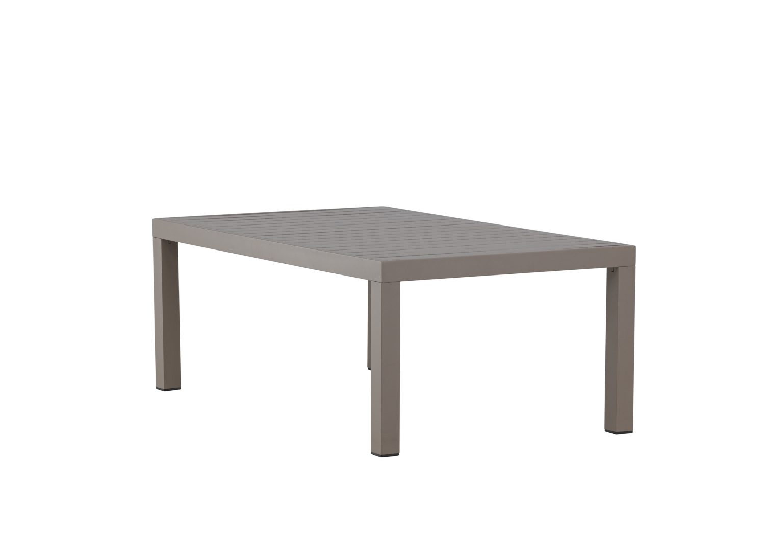 Vue produit de la table basse Copacabana marron en aluminium