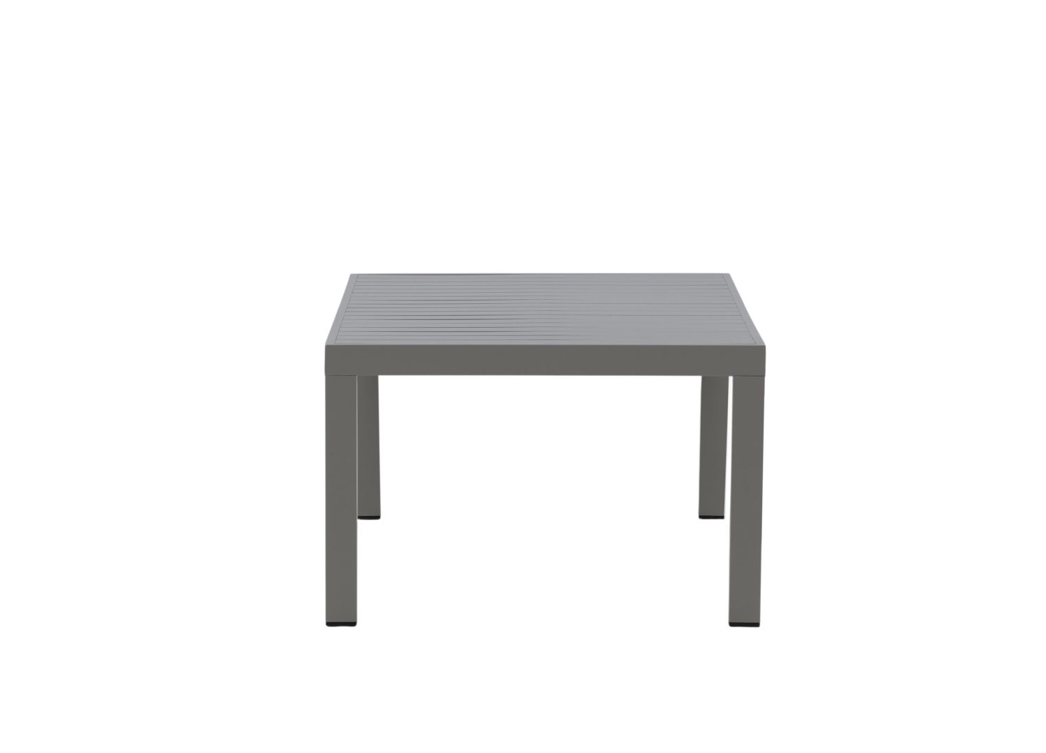 Table basse Copacabana aluminium kaki 120 cm sur fond blanc