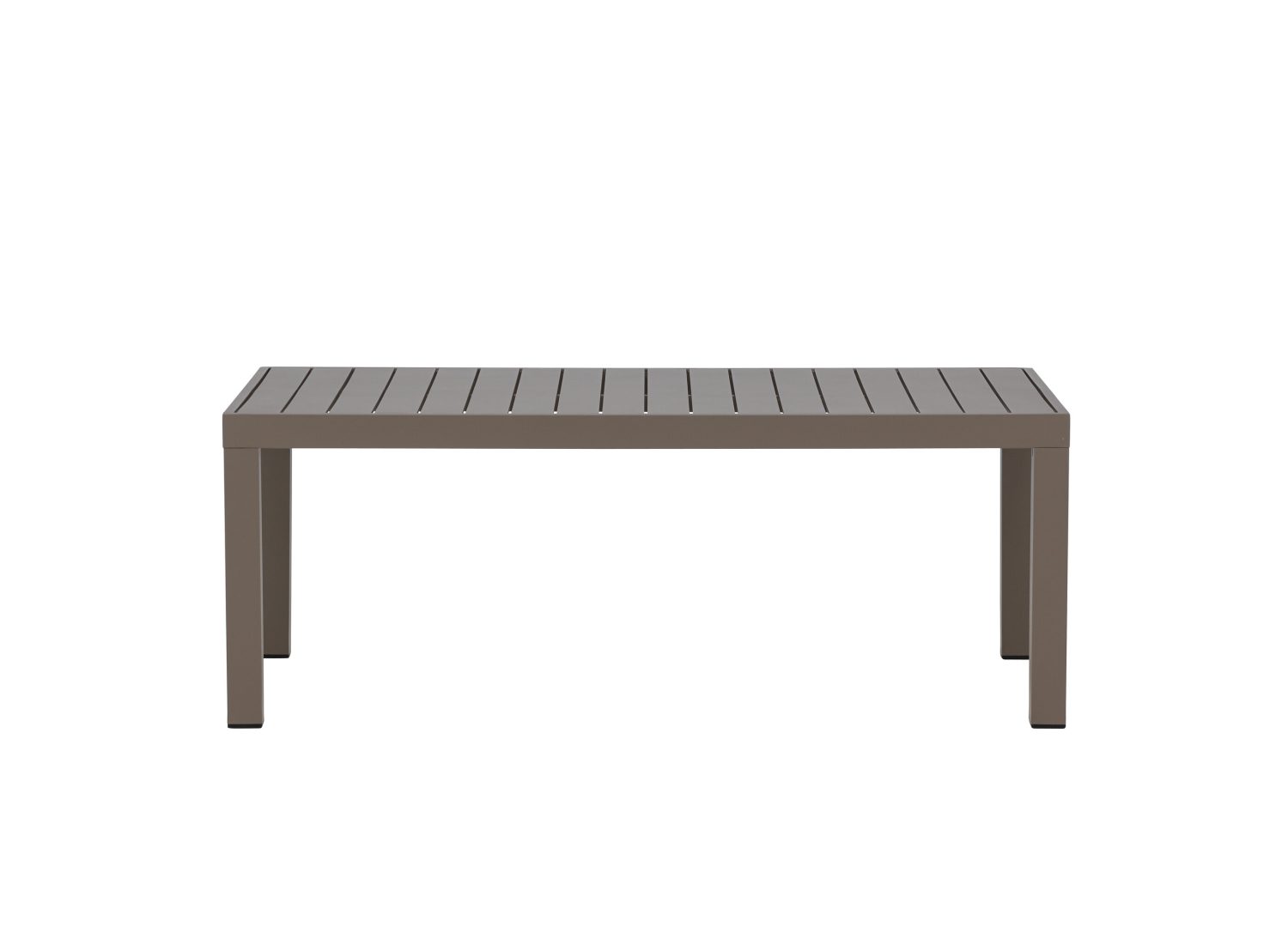 Table basse Copacabana aluminium marron 120 cm sur fond blanc