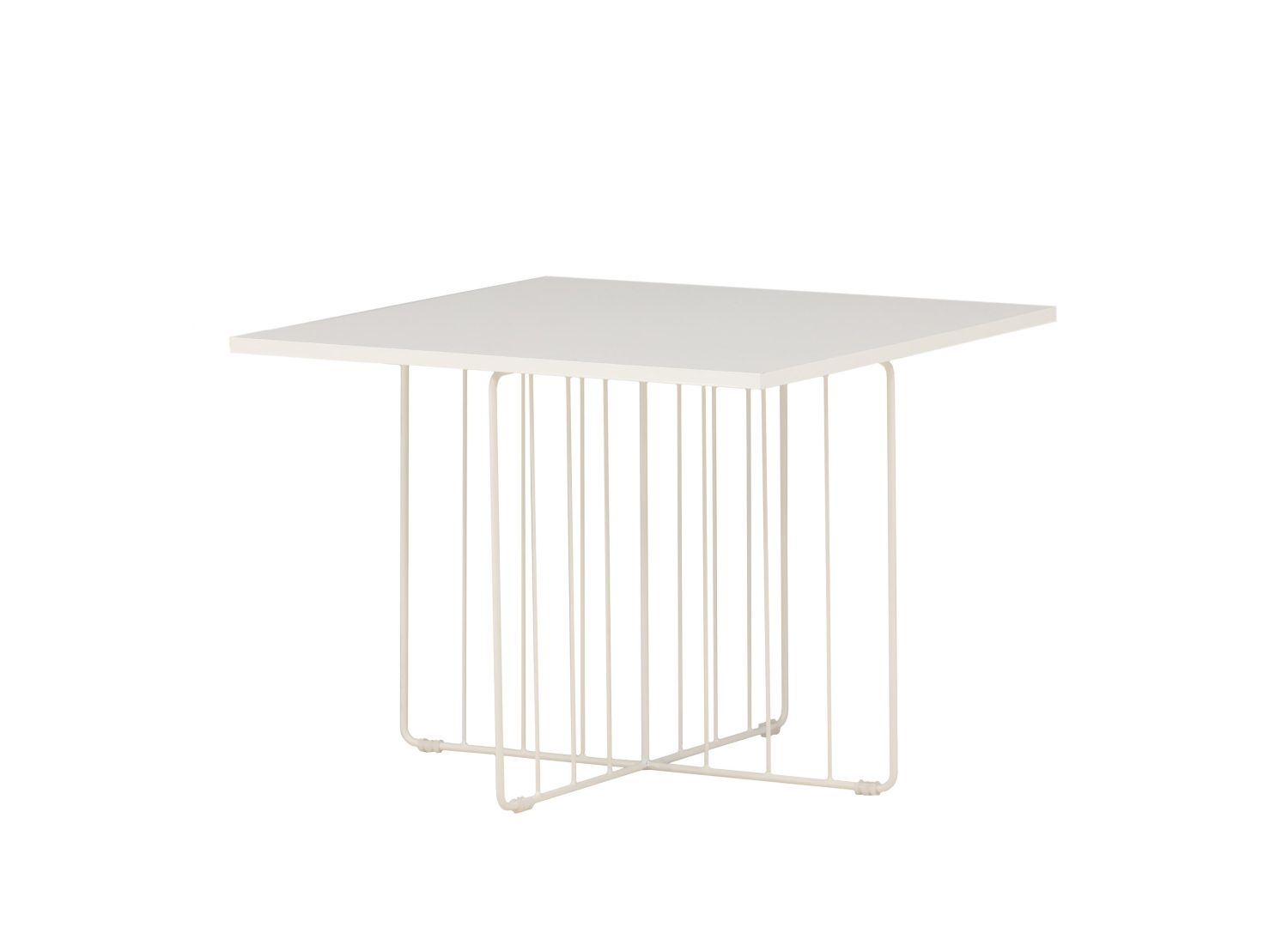 Vue produit de la table basse Dayton blanc en MDF