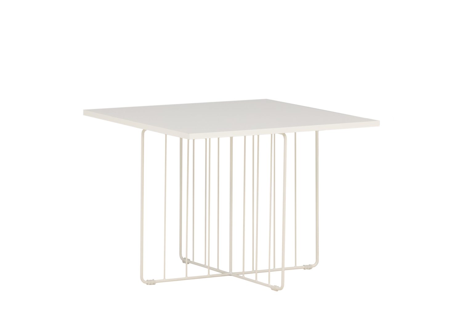 Vue produit de la table basse Dayton blanc en MDF
