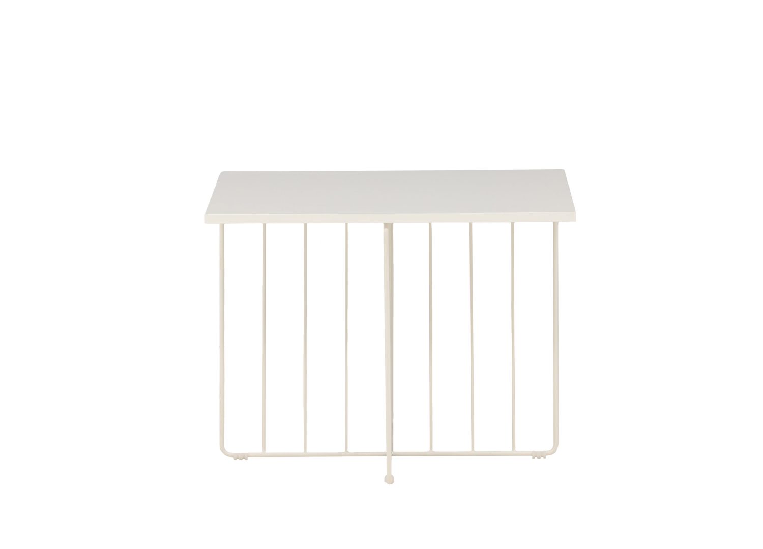Table basse carrée Dayton MDF blanc 60 cm sur fond blanc