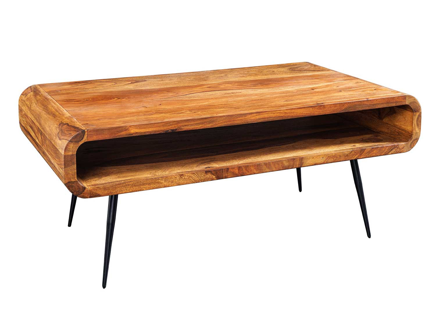 Table basse de salon en sesham 90 cm Amani