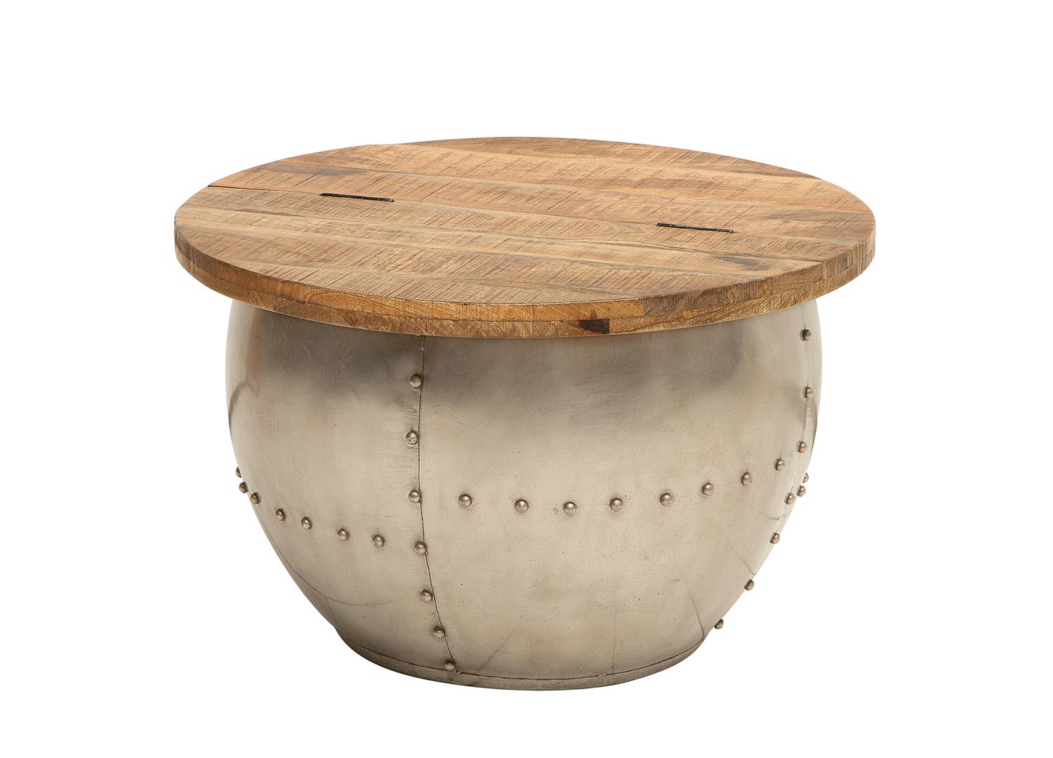 Table basse design bois de manguier industrielle