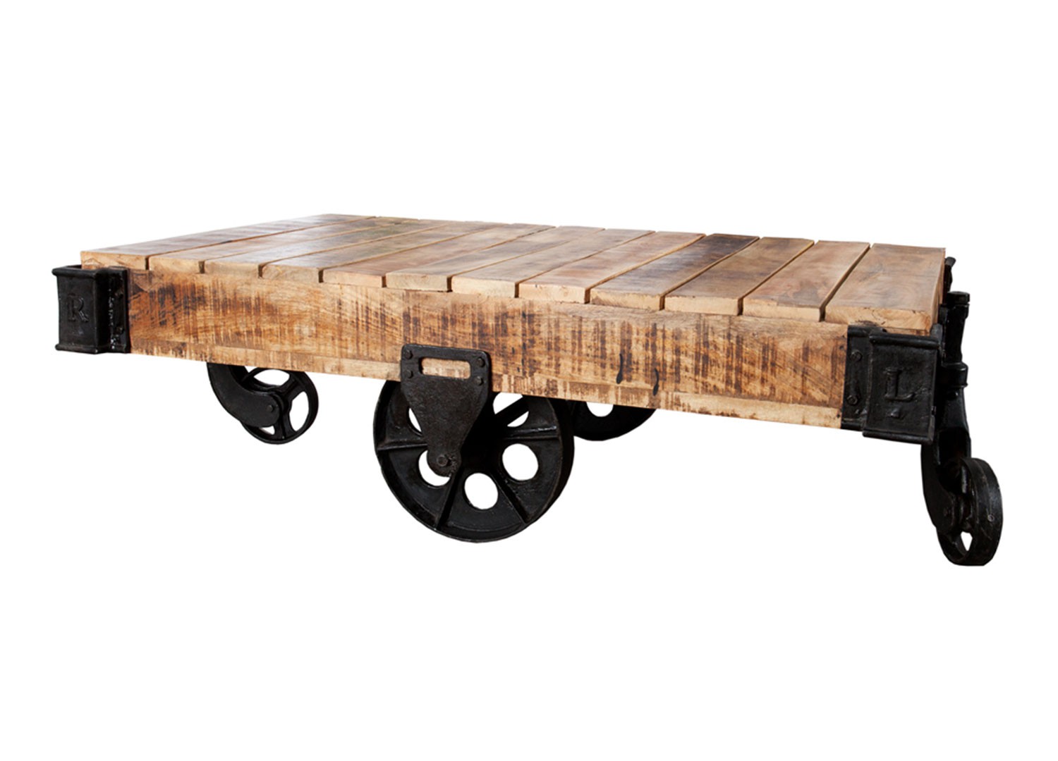 Table basse design sur roulette 120 cm