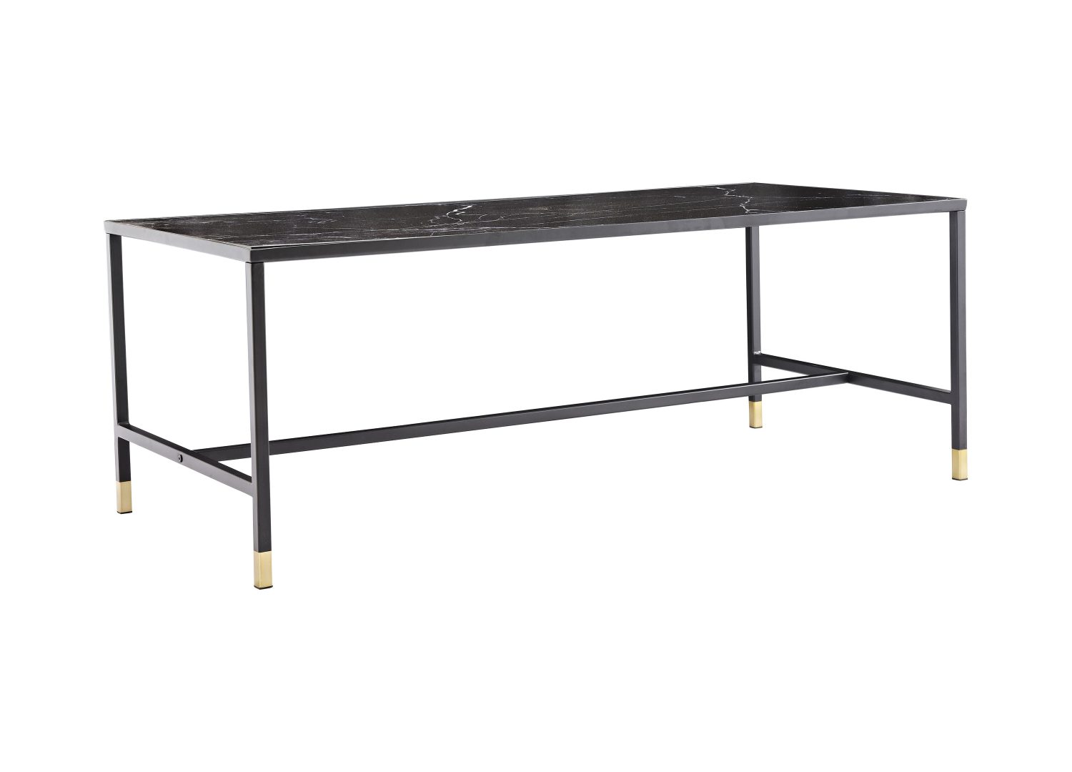 Vue produit de la table basse Dipp noir en acier