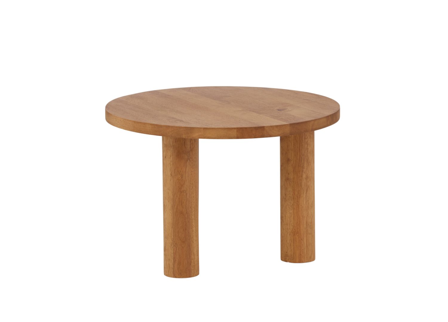 Vue produit de la table basse Duxbury marron en hévéa