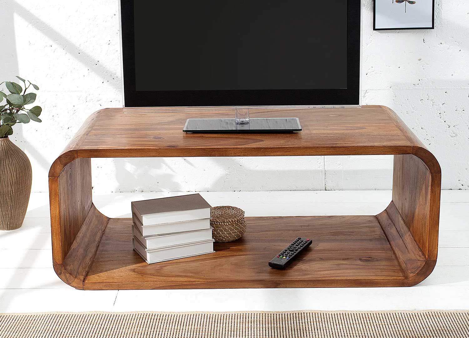 Table basse en bois de sesham 100 cm Liva
