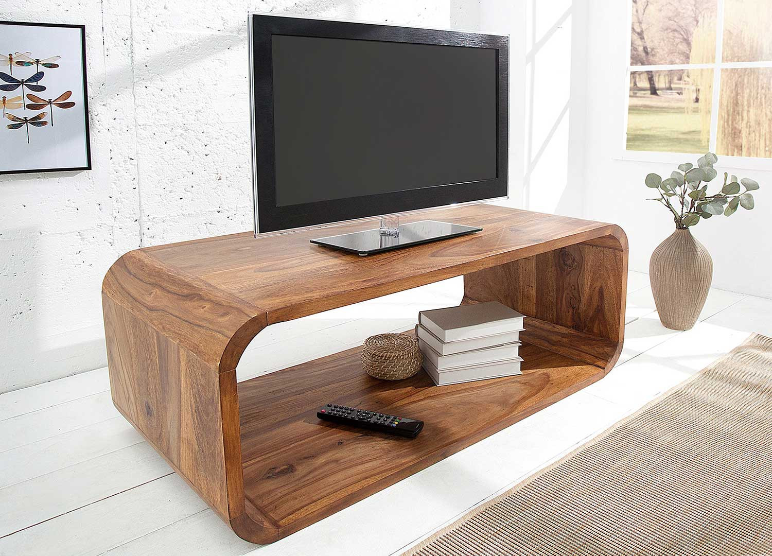 Table basse en bois de sesham 100 cm Liva