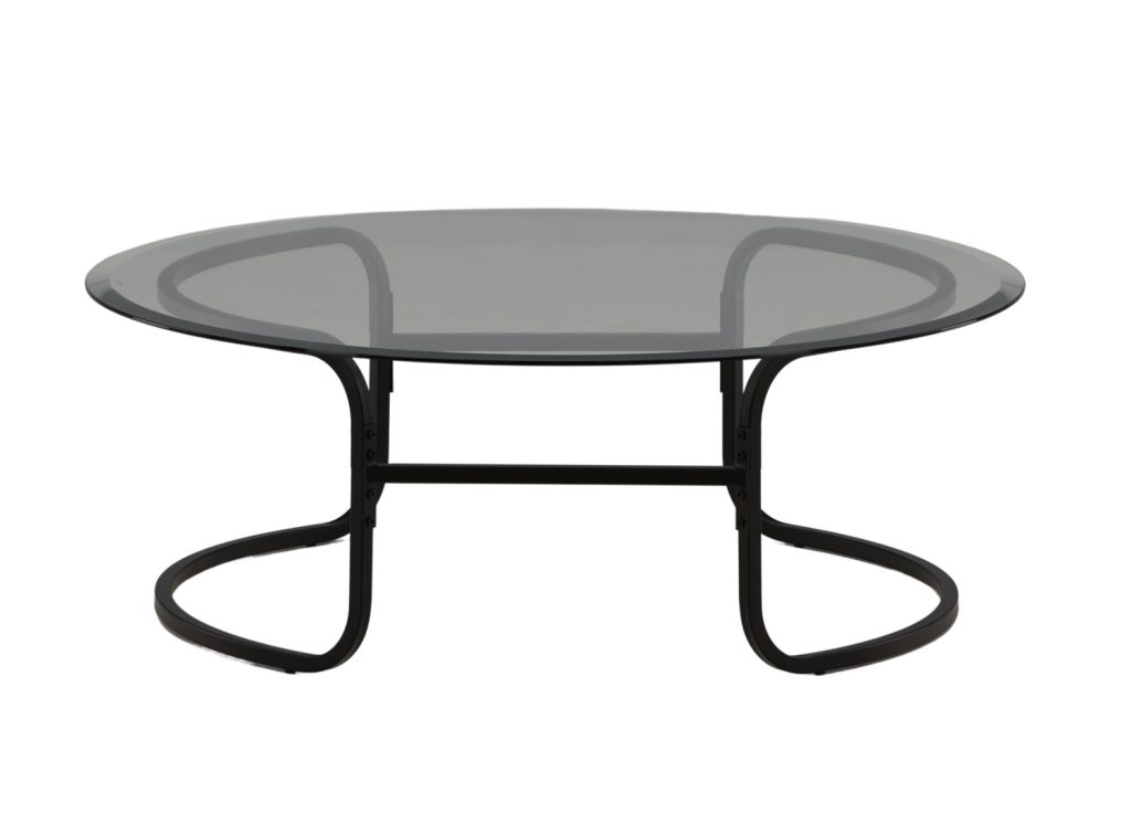 Table basse en verre rond 110 cm