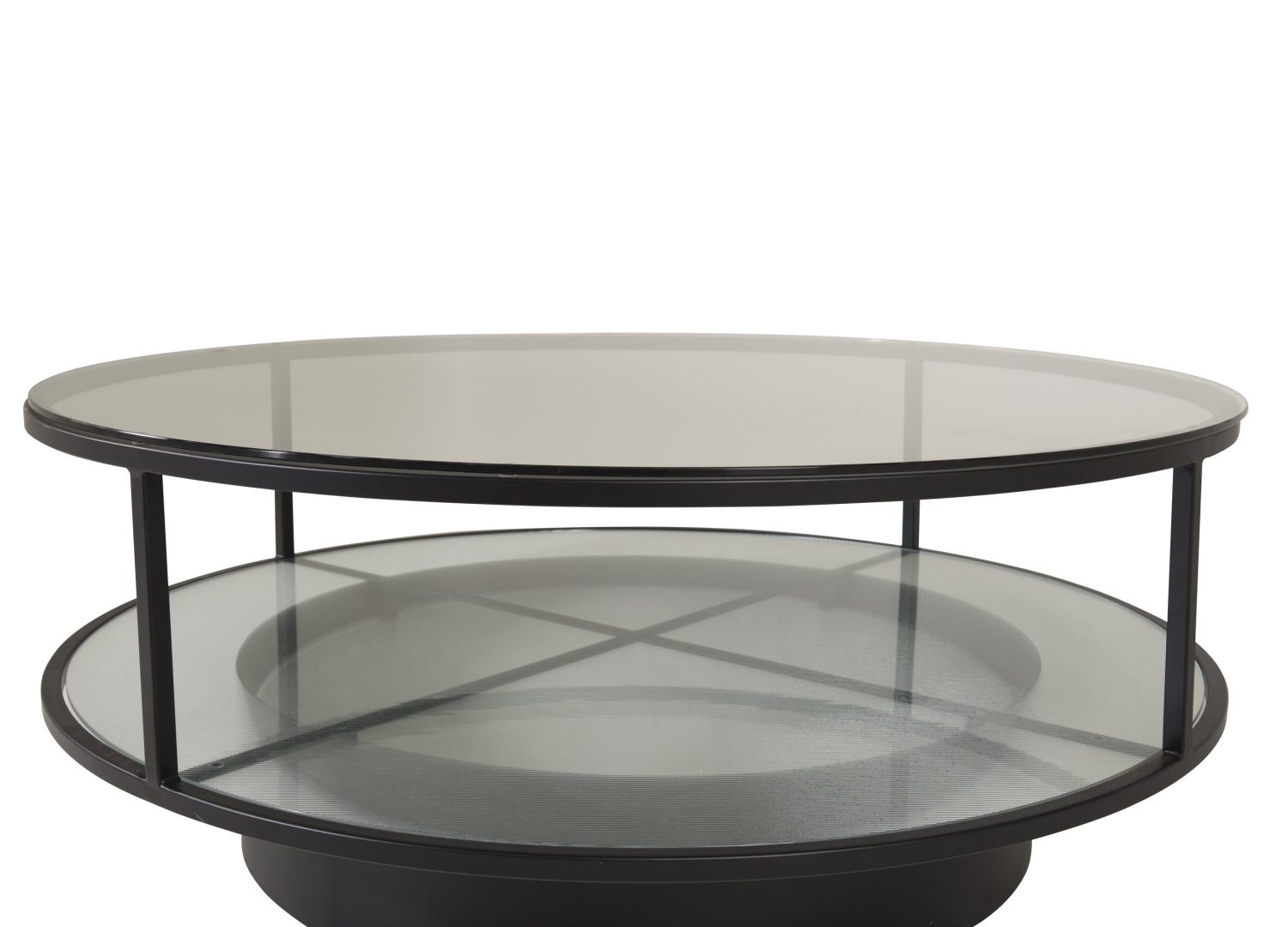 Vue produit de la table basse Falsterbo noir en verre