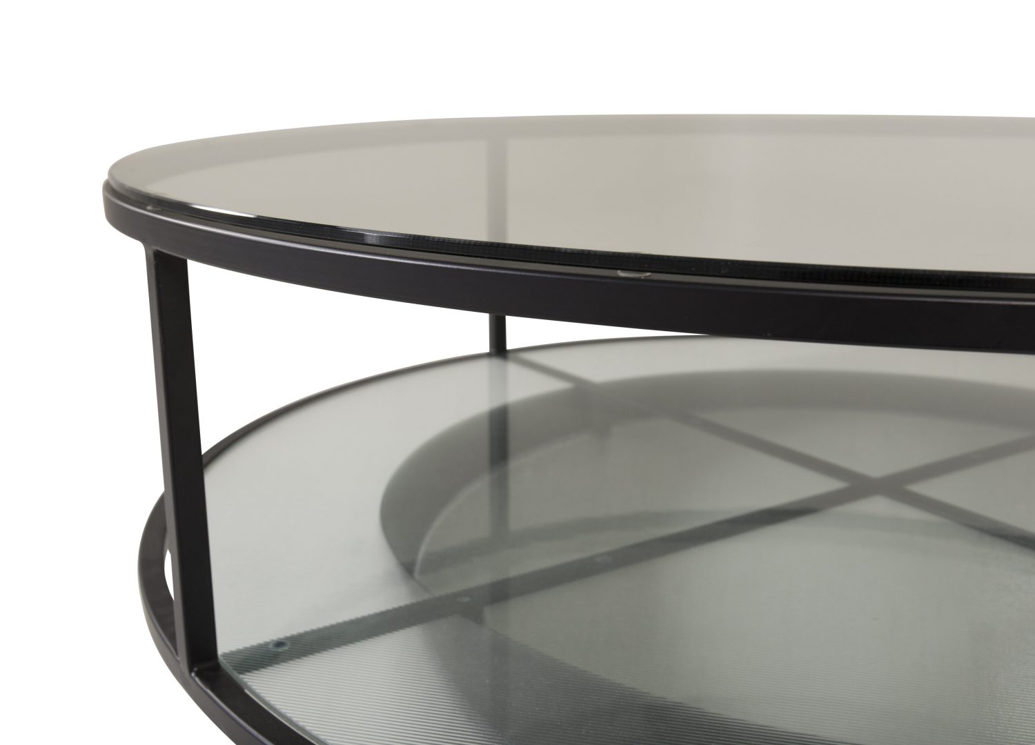 Vue produit de la table basse Falsterbo noir en verre