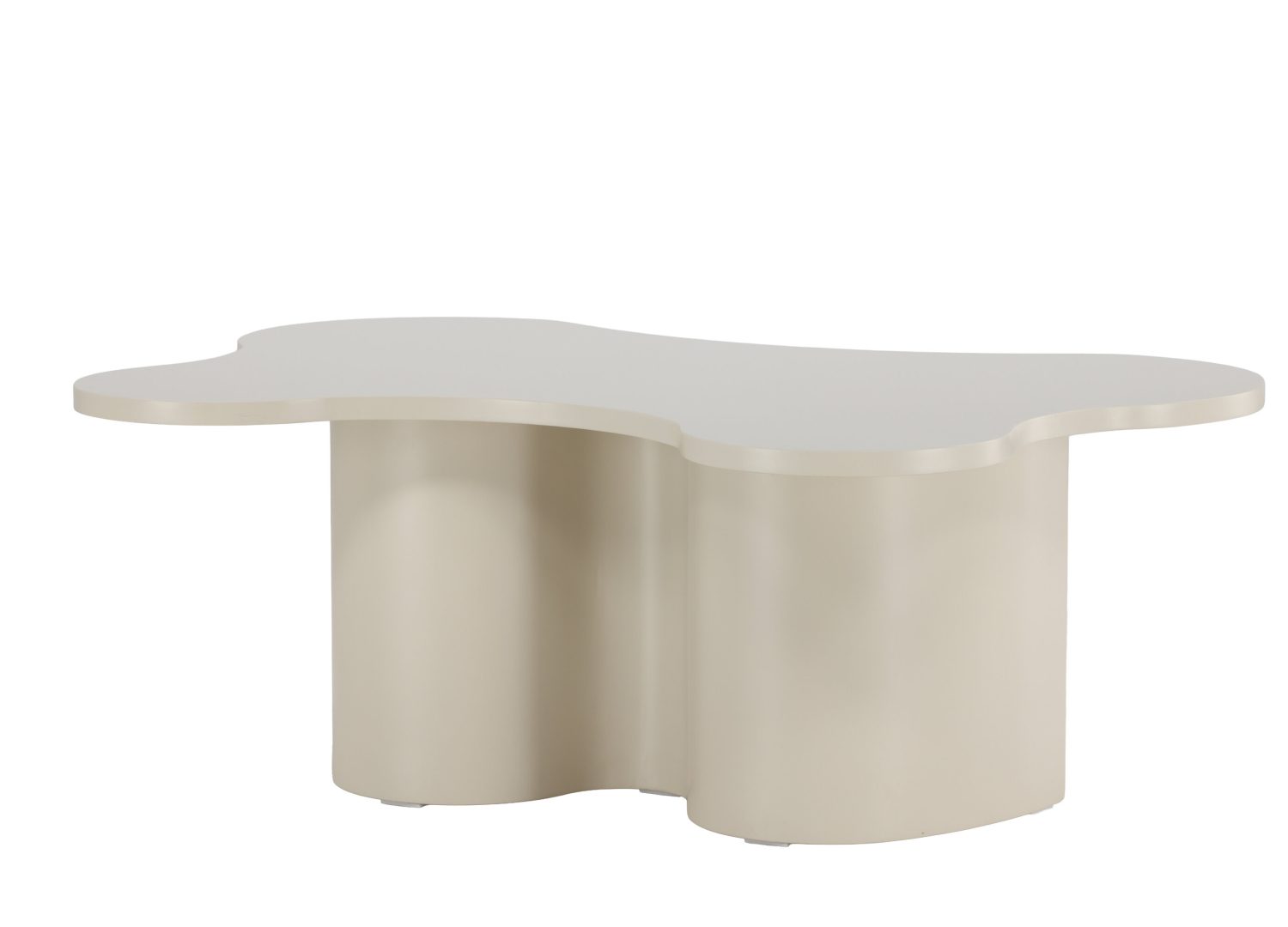 Vue produit de la table basse Flow beige en MDF