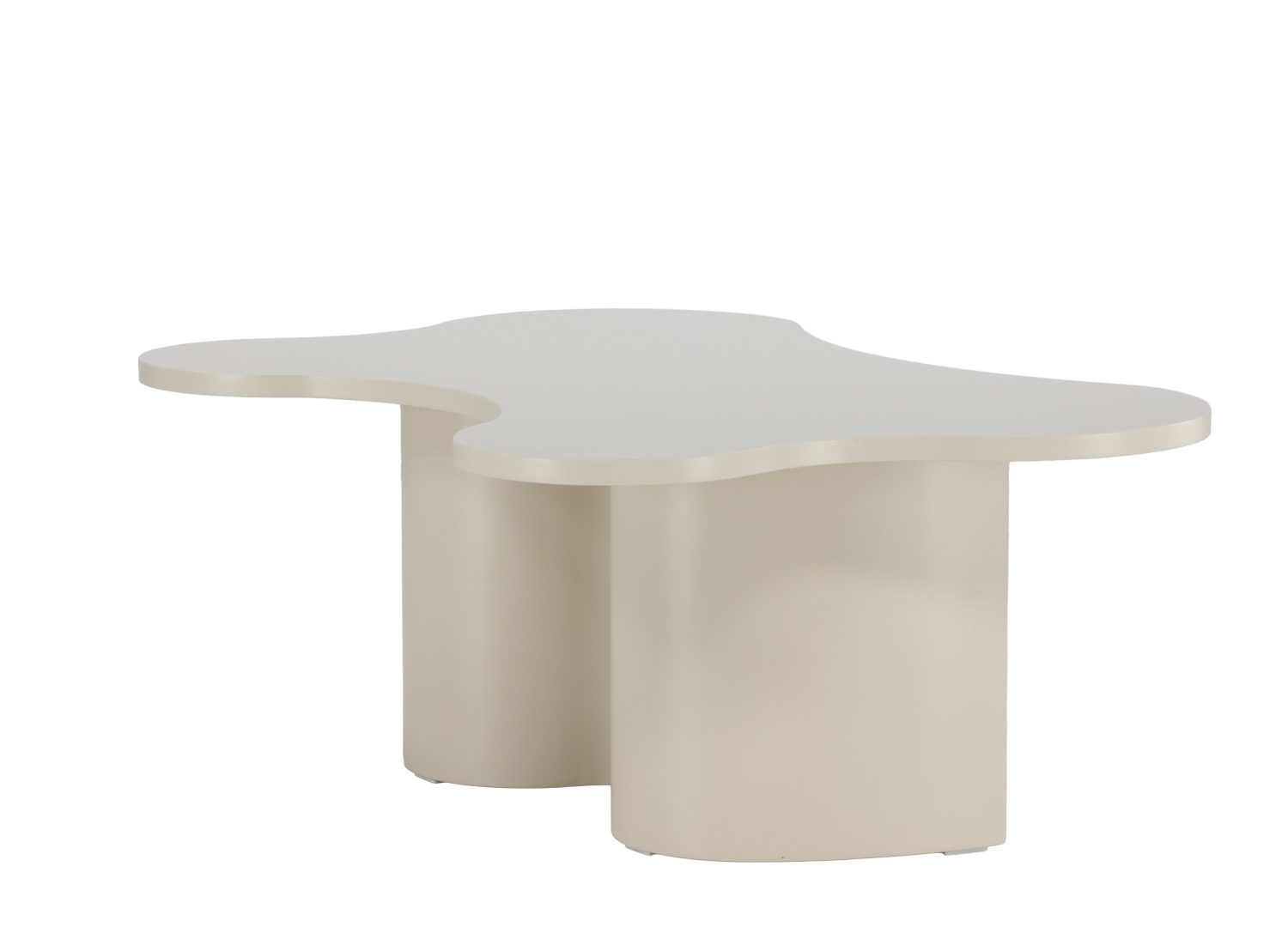 Vue produit de la table basse Flow beige en MDF