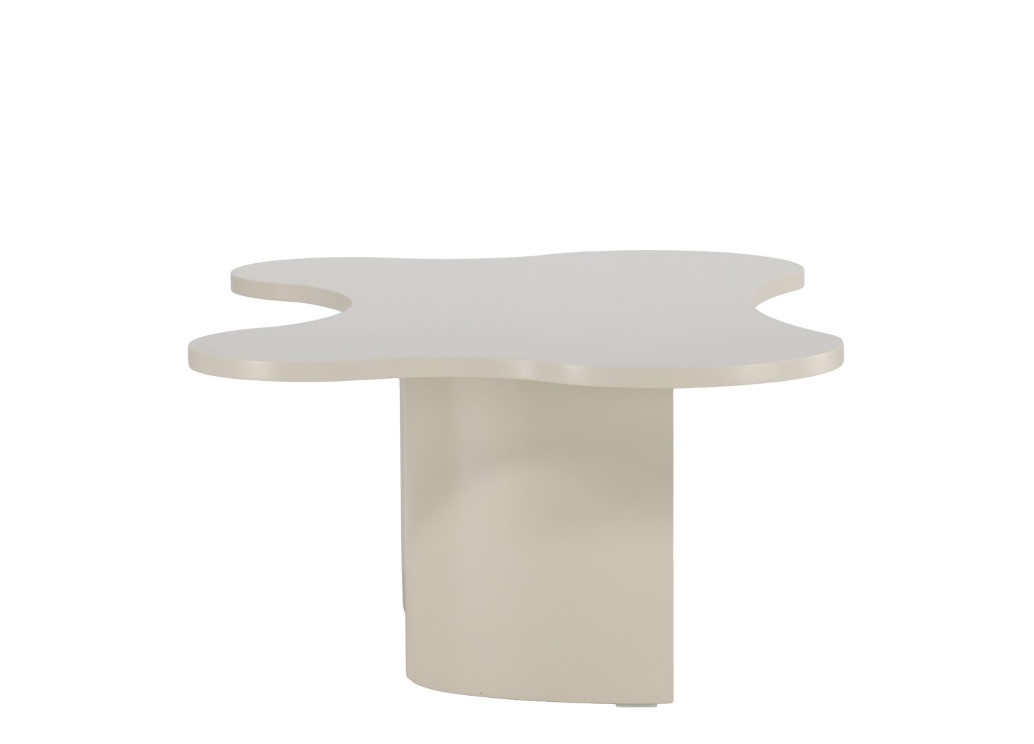 Vue produit de la table basse Flow beige en MDF