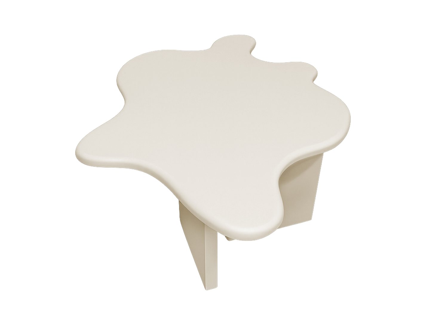 Vue produit de la table basse Flower beige en MDF