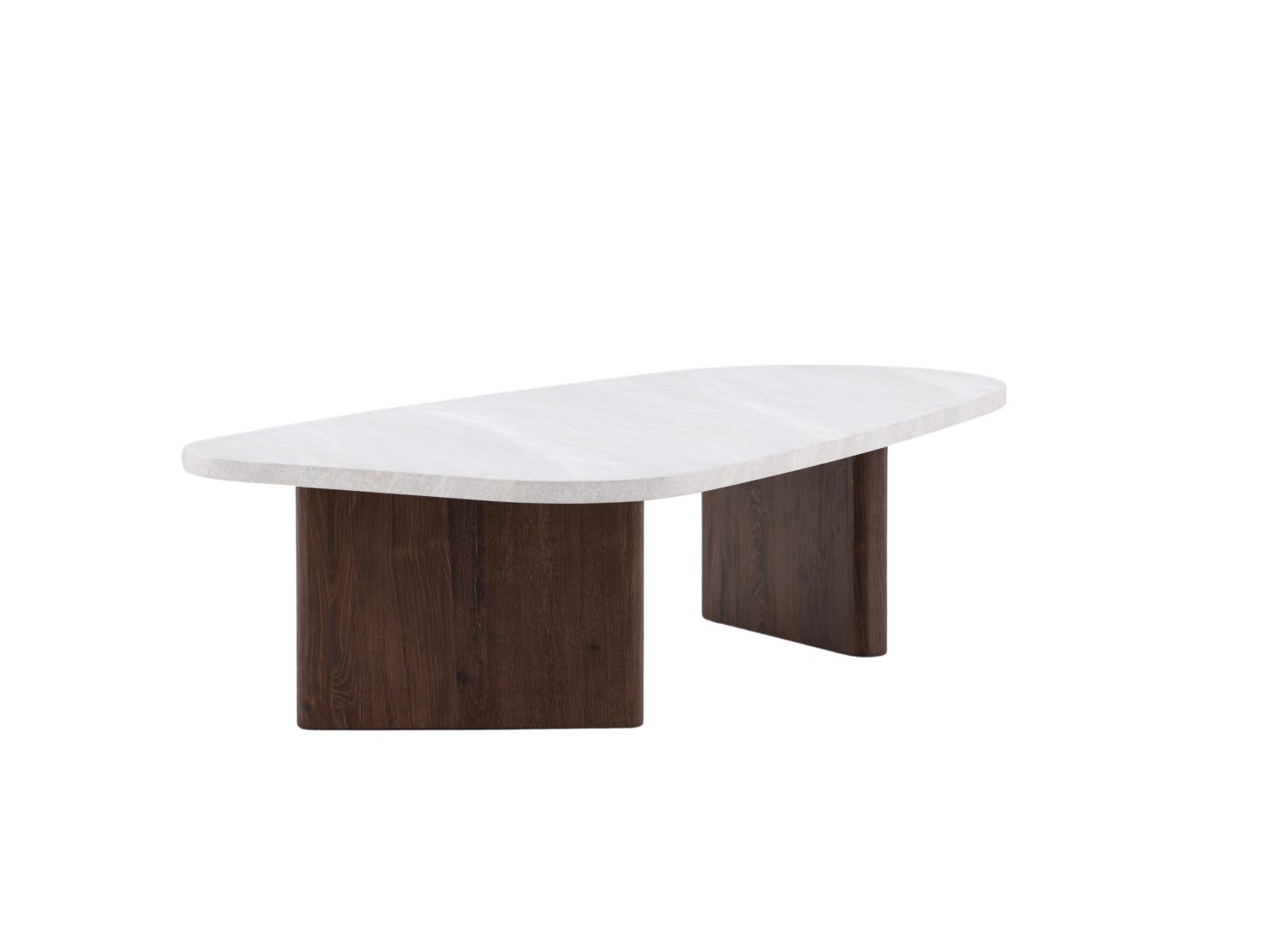 Vue produit de la table basse Grönvik gris clair en effet béton