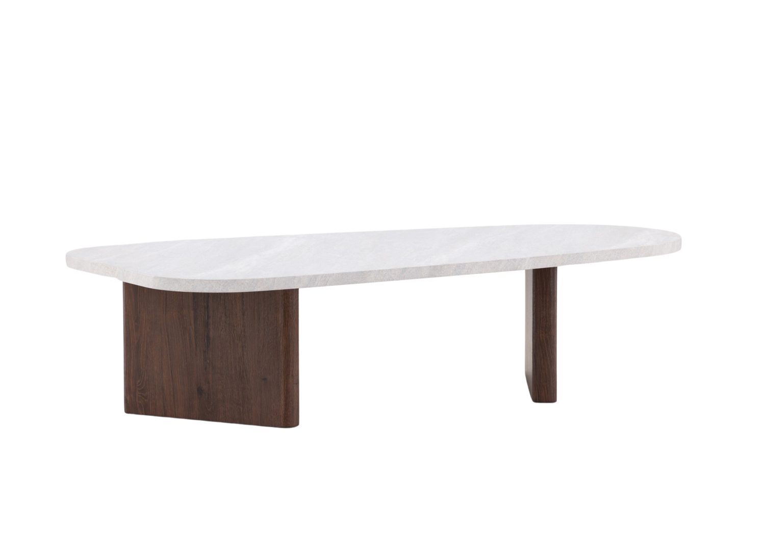 Vue produit de la table basse Grönvik gris clair en effet béton