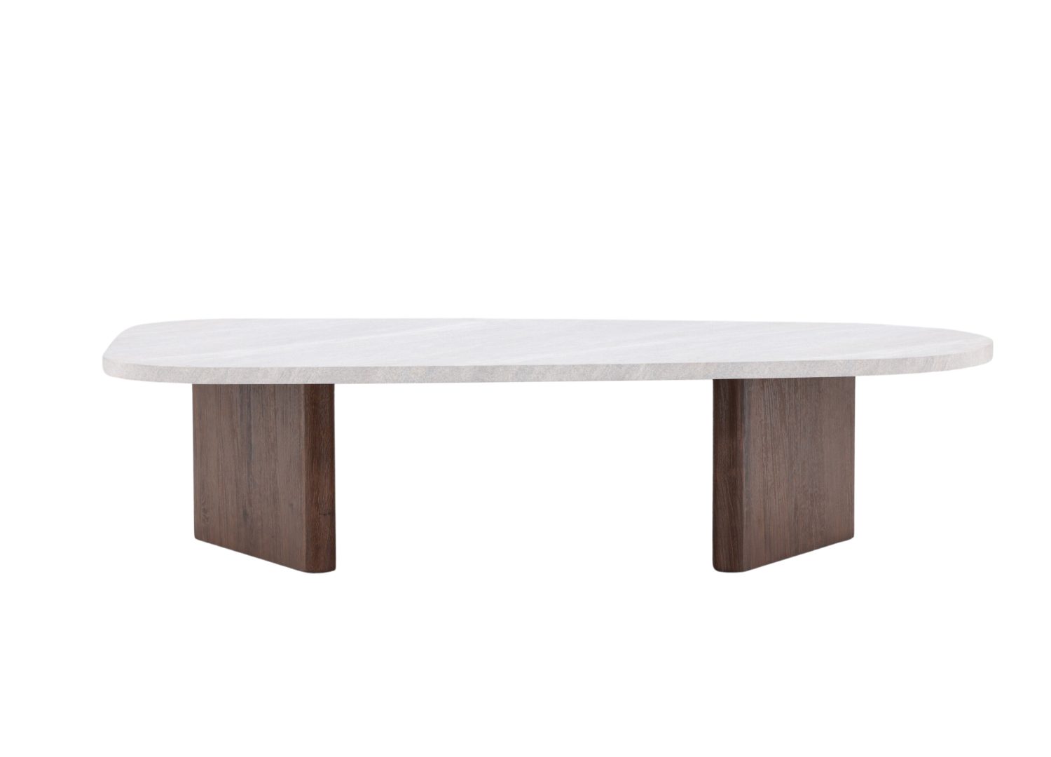 Vue produit de la table basse Grönvik gris clair en effet béton